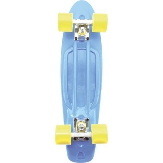 Skateboard - pennyboard - modrá barva, žlutá kola