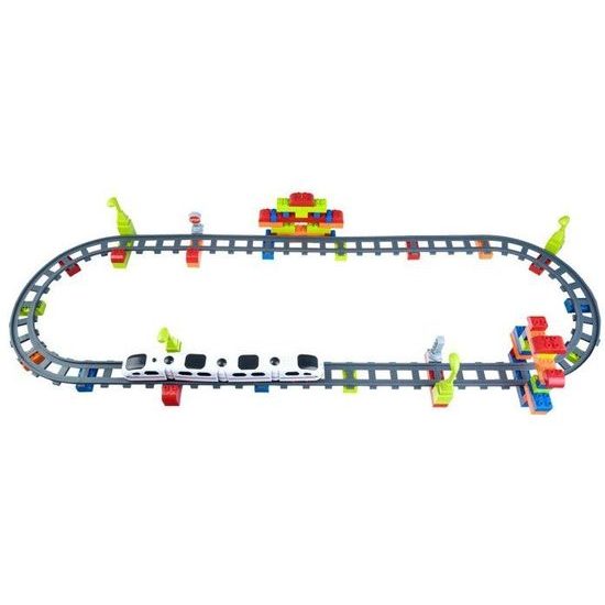 Stavebnicová vláčkodráha pro nejmenší se zvukem Iron Horse 74 součástí