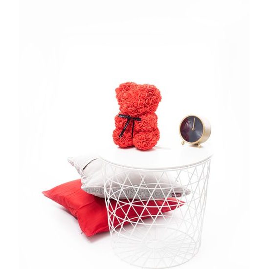 Medvídek z růží červený Rose Bear 25 cm