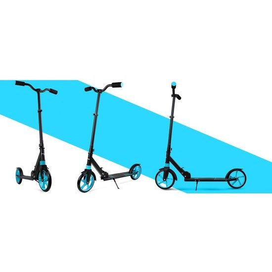 Dětská skládací koloběžka Black Scooter s modrými koly
