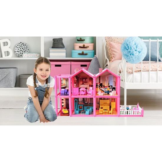 Domeček pro panenky s příslušenstvím Loving Family 136 součástí