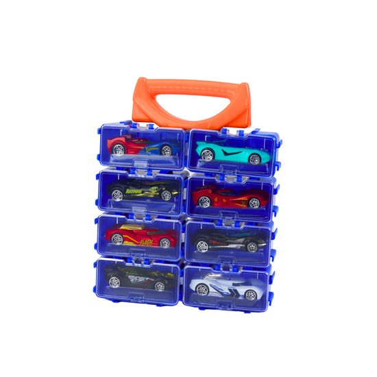 Sada autíček v kovovém kufru, 8 kusů
