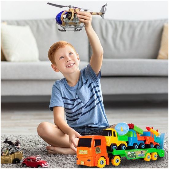 Šroubovací nákladní auto se 3 autíčky Cartoon Vehicle