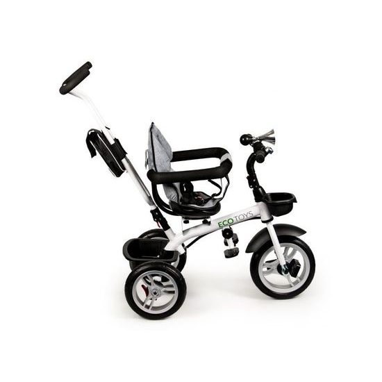 Ecotoys dětská tříkolka s otočným sedadlem 2v1 šedá