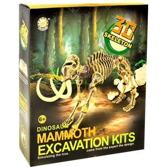Sada 3D vykopávek kostry mamuta