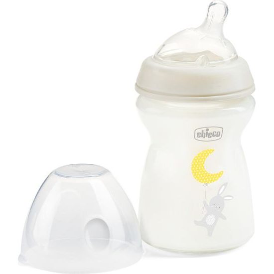 CHICCO Láhev kojenecká Natural Feeling 250ml, 0m+ Sklo