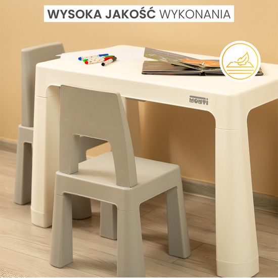 Dětský stůl Monti + 2 židle růžový