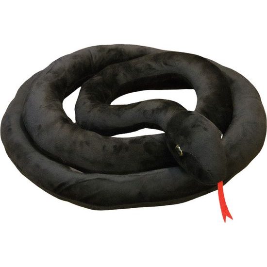 Plyšový had černý 110 cm