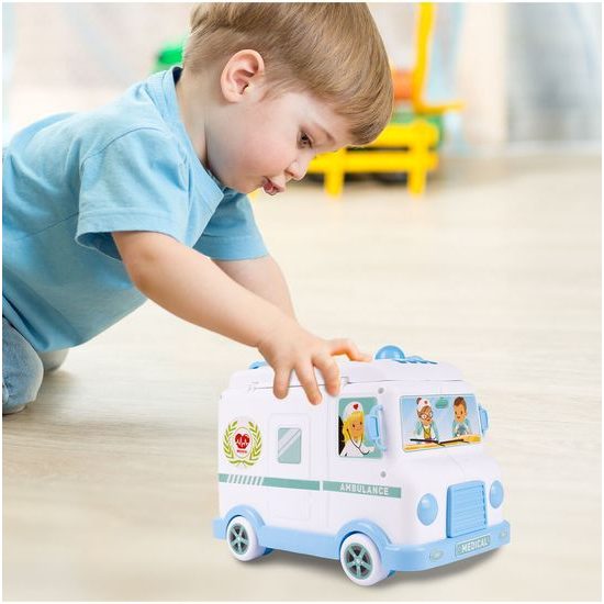 Rozkládací sanitka pro panenku s příslušenstvím Ambulance Car