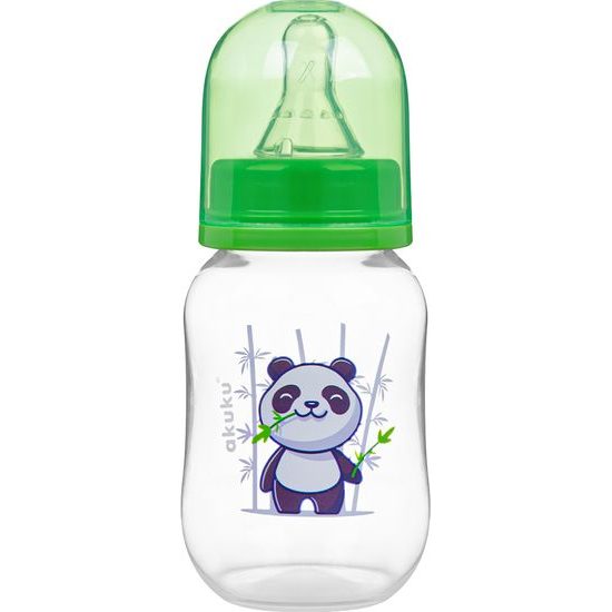 Láhev s obrázkem 125 ml panda zelená