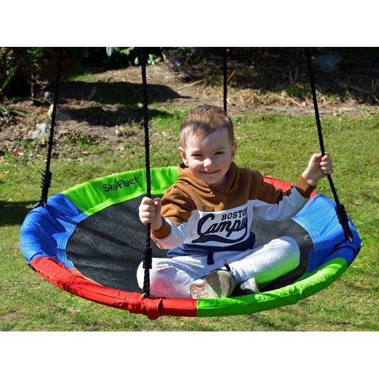 SkyFlyer dětská houpačka Čapí hnízdo barevná
