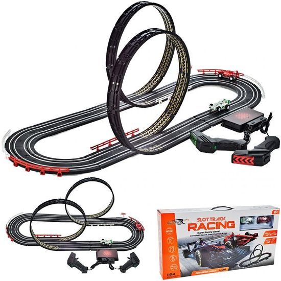 Dětská závodní autodráha na baterie Racing Track 388 cm
