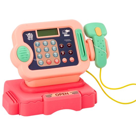 Dětská pokladna se skenerem Calculator Cashier - růžová