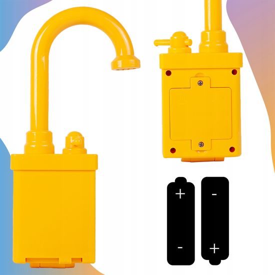 Dětský dřez s tekoucí vodou a nádobím Wash Up modrý