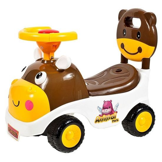 Dětské mini odrážedlo Kravička - hnědé