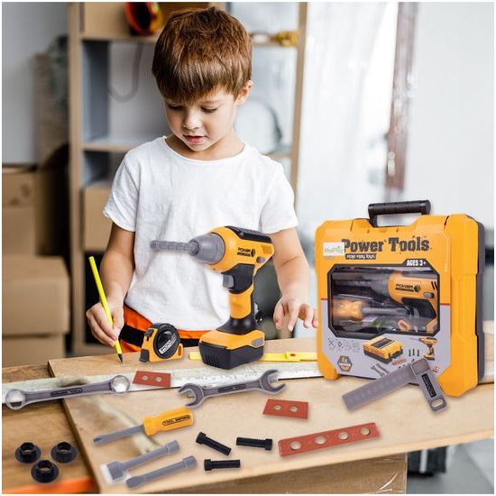 Dětské nářadí s vrtačkou na baterie v kufříku Power Tools