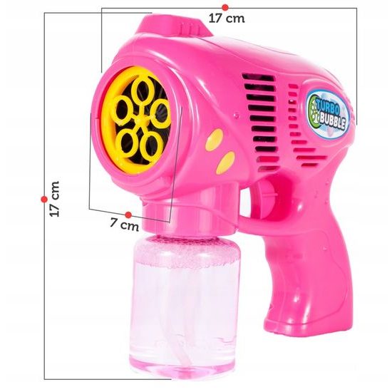 Bublifuk pistole na baterie Turbo Bubble růžová