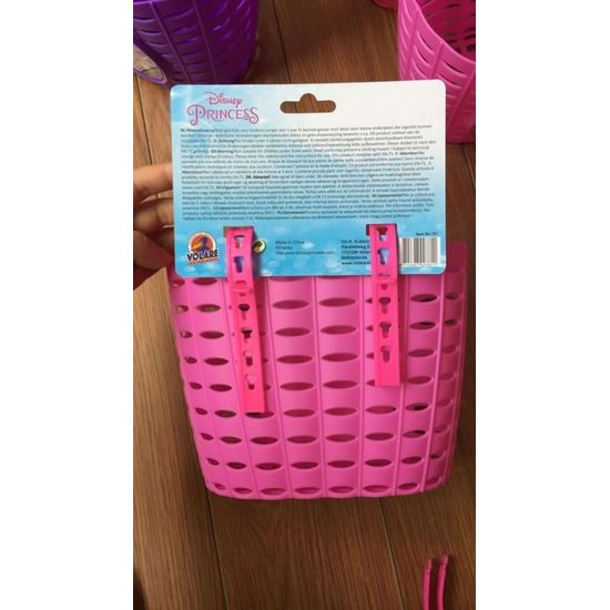 Volare plastový košík na dětské kolo Disney Princess
