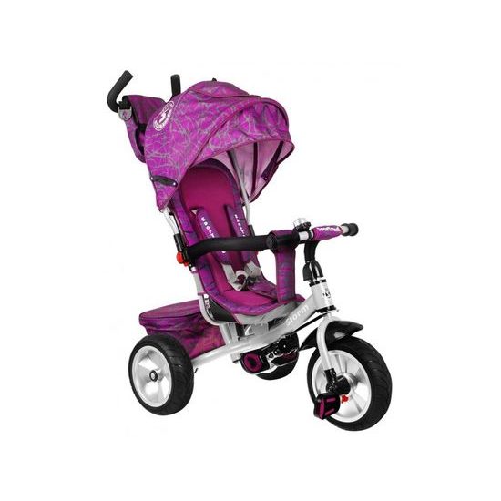 Majlo Toys dětská tříkolka Storm s gumovými koly fialová