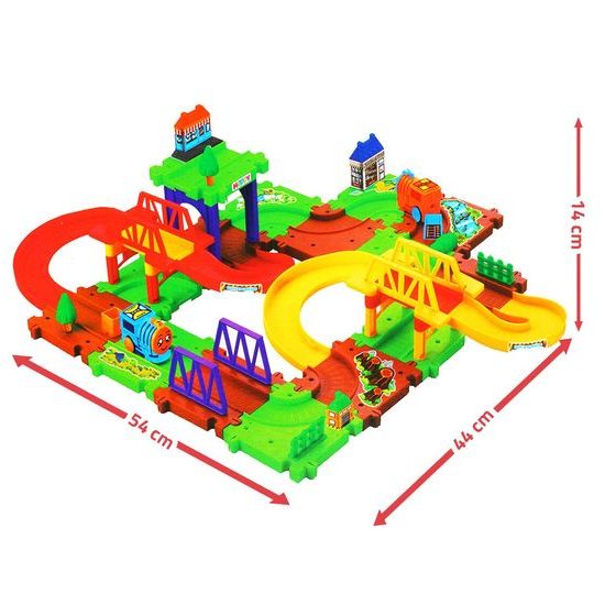 Parkovací garáž s lokomotivou na baterie Puzzle Parking