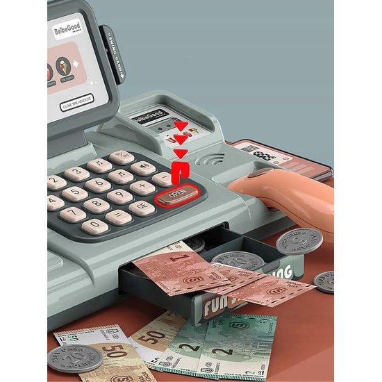 Dětská elektronická pokladna s váhou a pohyblivým pásem Fun Shopping II