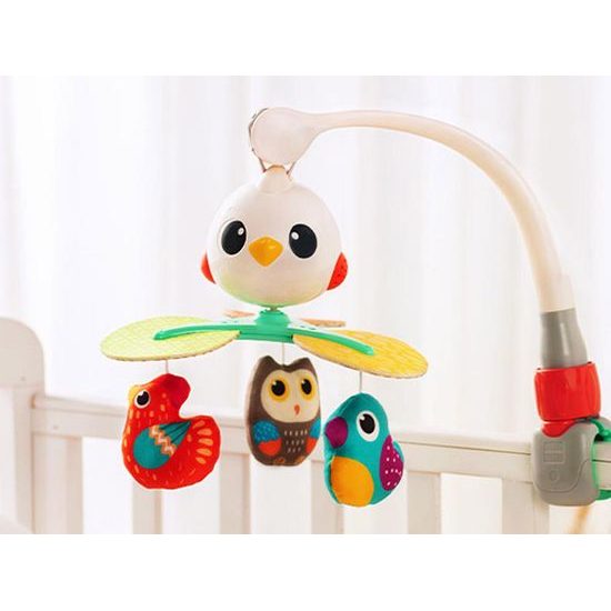 Huile Toys cestovný kolotoč nad postieľku s melódiami Bird Toys