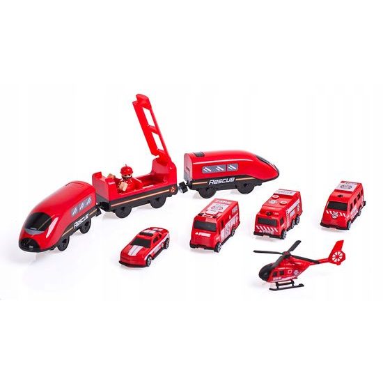 Doris hasičská vláčkodráha na baterie 92 dílků Fire Train