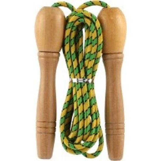 Švihadlo s dřevěnou rukojetí nastavitelné - mix barev