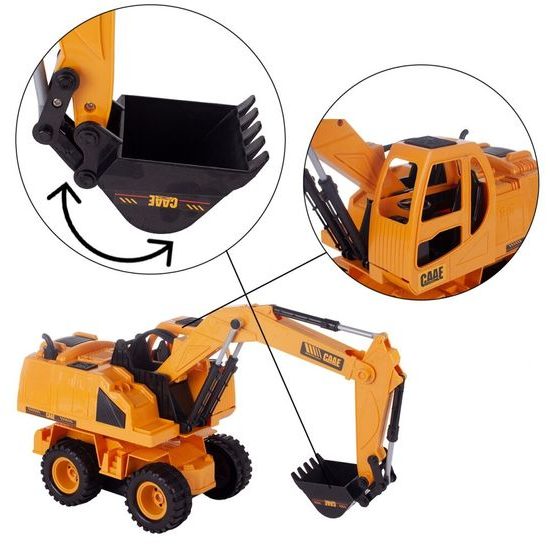 Kolový bagr na dálkové ovládání Cate s pohyblivou lžící 1:24