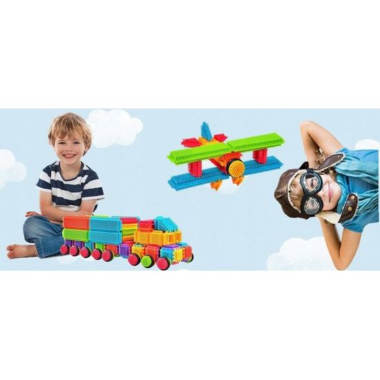 Doris barevná konstrukční stavebnice Hedgehog Blocks 192 ks