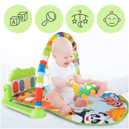 Dětská hrací deka s piankem Pedal Piano - zelená