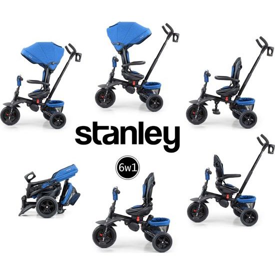 Dětská tříkolka 6v1 Milly Mally Stanley navy-black