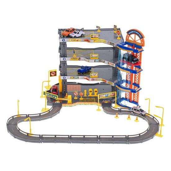 Parkovací garáž s výtahem + 6 autíček Super Garage