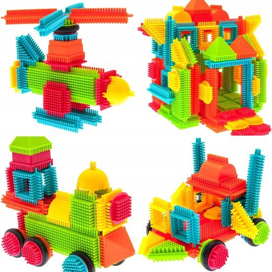 LEHKÉ POŠKOZENÍ barevná konstrukční stavebnice Hedgehog Blocks 200 ks