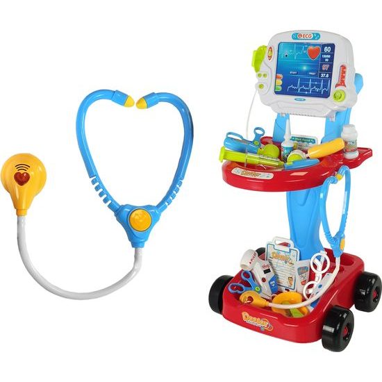 Lékařský EKG vozík 17ks