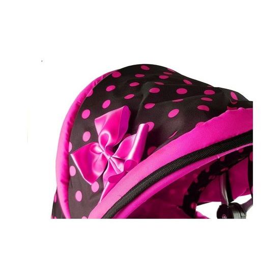 Alice kočárek pro panenky kombinovaný 9346W černá