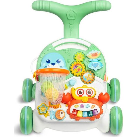 Odstrkovadlo a edukační stůl 2v1 Spark zelená