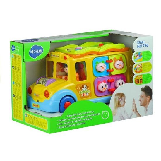 Huile Toys interaktivní naučný autobus pro nejmenší se zvuky Animal Bus