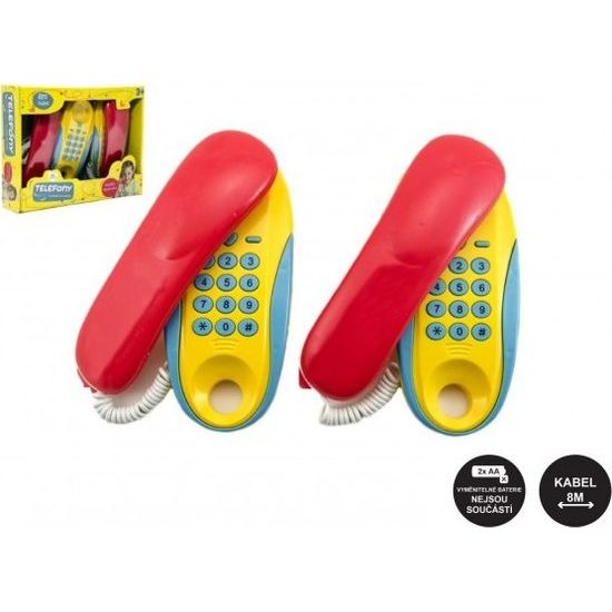 Telefony pokoj - pokoj - 2ks na baterie vzdálenost 8m