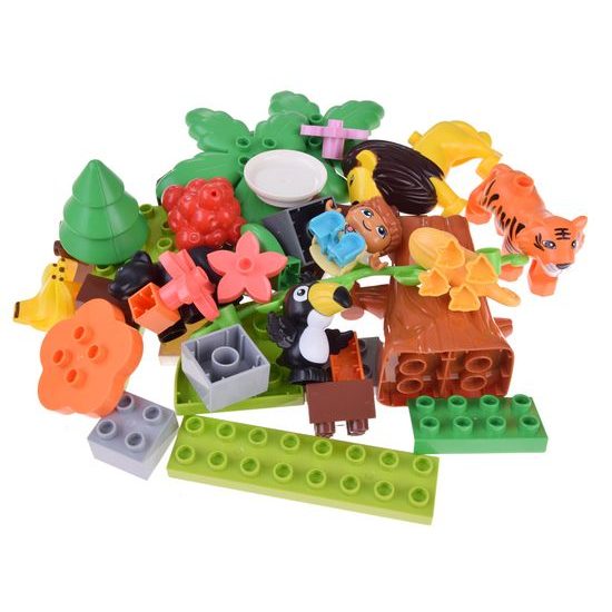 Konstrukční stavebnice se zvířátky Animal Jungle 41 dílků