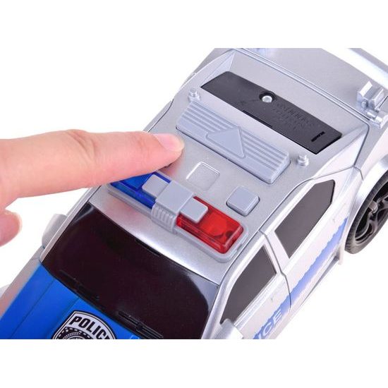 Policejní auto na setrvačník se světly a zvuky City Service 1:20 stříbrné
