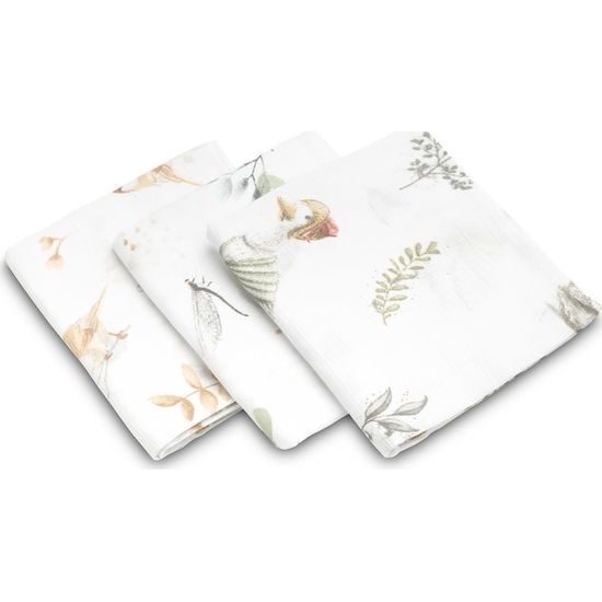 Mušelínové plenky 3ks, bílá