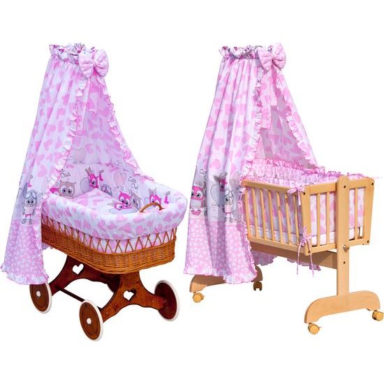 Nebesa nad košík pro miminko a kolébky - Scarlett Kulíšek - růžová