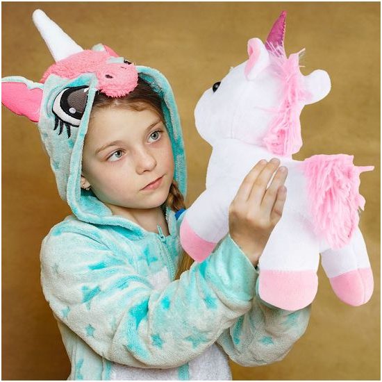 Plyšový jednorožec v taštičce 28 cm Baby Kiddo