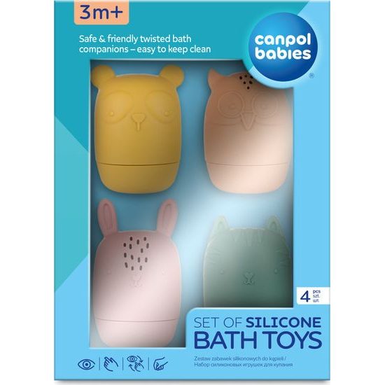 CANPOL babies Sada silikonových hraček do vany 4 ks