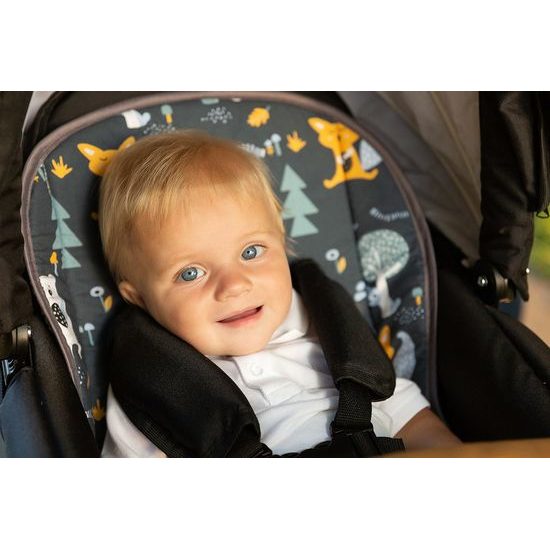 Podložka do kočárku Wafel boho květy