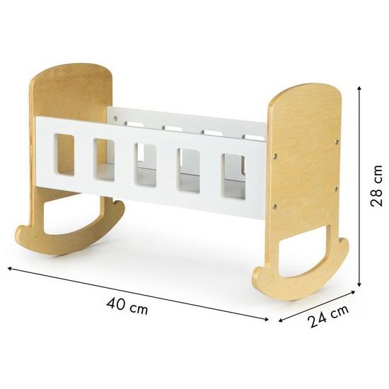 Ecotoys dřevěná postýlka pro panenky