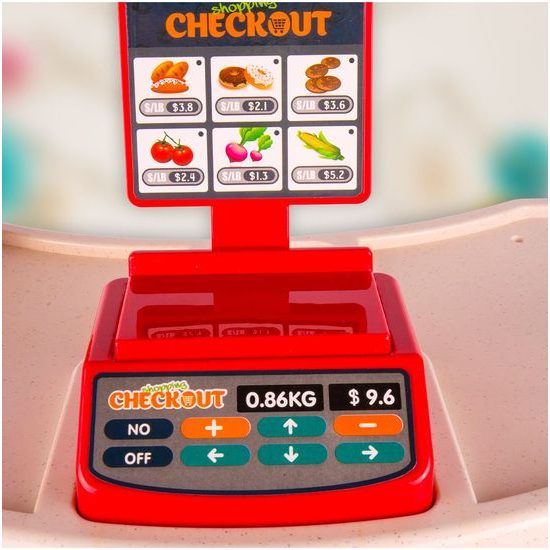 Dětský obchod Supermarket s nákupním košíkem - 44 součástí