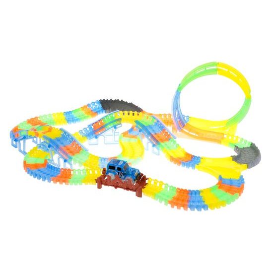 Svítící autodráha s autíčkem na baterie 227 dílků Variable Tracks