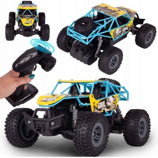 Terénní auto na dálkové ovládání Mountain Champion 1:18 modro-žluté